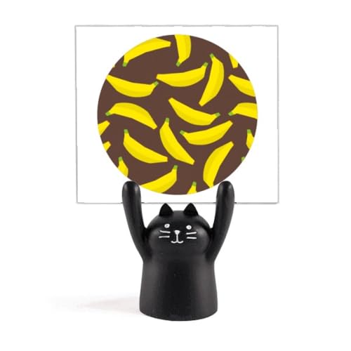 Support de mémo motif bananes et chat noir pour votre cuisine