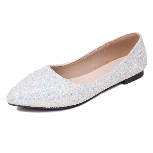 Chaussures plates sans fermeture Lizoleor : ballerines pointues élégantes
