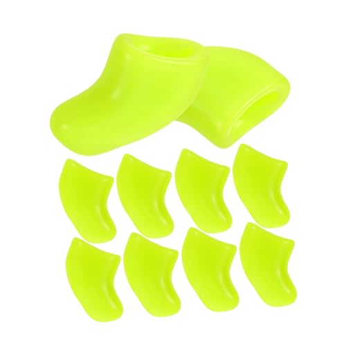 TOBBOMEY 20個 猫の爪キット 爪ネイルキャ 爪用猫キャ 猫爪プロテクター クローキャ 猫の爪用ネイルキャ 猫の爪の爪カバー 猫の爪キャ Yellow