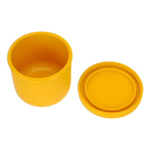 Milisten 1 Pieza cuenco para alimento alimentación puré bol comida tazón de uso escolar tazón de desayuno para tazón sellado tazón de cena para gel de sílice Amarillo