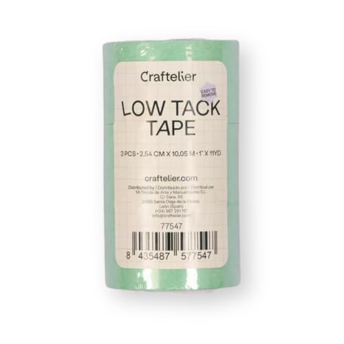 Craftelier - Low Adhesion, Repositionable Masking Tape for Attaching Dies or Stencils | Includes...