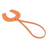 HAPINARY 馬蹄ペンダント Puレザー バッグ吊り下げ装飾 クリエイティブデザイン 軽量 耐久性 オレンジ カジュアルファッション アクセサリー