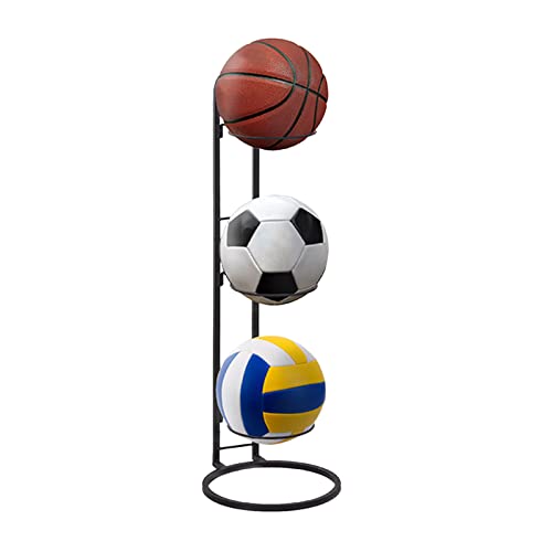 Porte Ballon Basket, Organiseur De Basket-Ball 3 Piles Support De Rangement, Rack De Rangement De Basket-ball, Organisateur D'équipement De Sport Pour Garçons, Support De Basket-Ball Et De Football