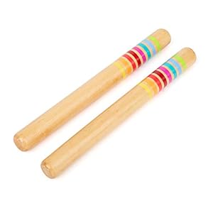 small foot Klankstokken van hout, muziekinstrument voor kinderen, leermiddelen voor slaginstrumenten, vanaf 3 jaar…