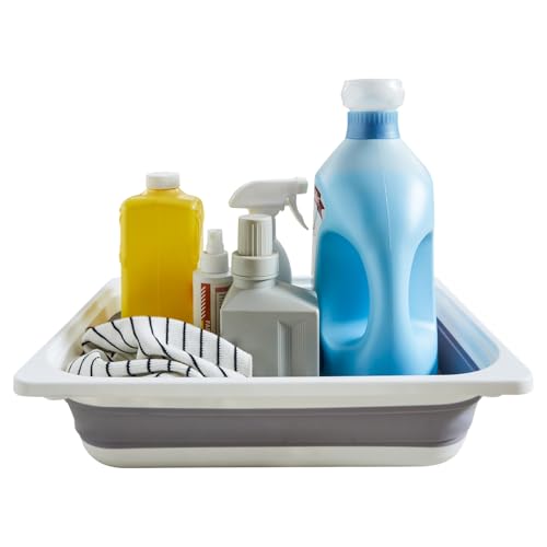 Cubo de Almacenamiento Plegable, Lavabo Plegable Plato Bañera Fregadero, Espacio Grande Gris - Imagen 3 de 29