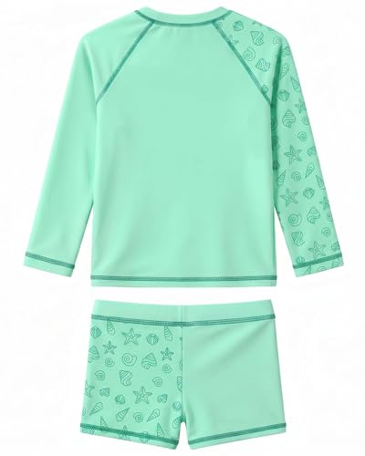 Image of weVSwe Girls Rash Guard Set 2-Piece UPF 50+ Sun Protection Swimsuit 2T-14 Years