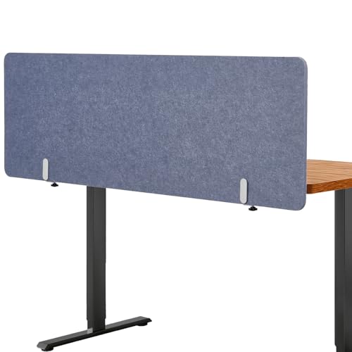 Vandebiao 48" x 16" Clamp-On Desk Divider - Gray Privacy