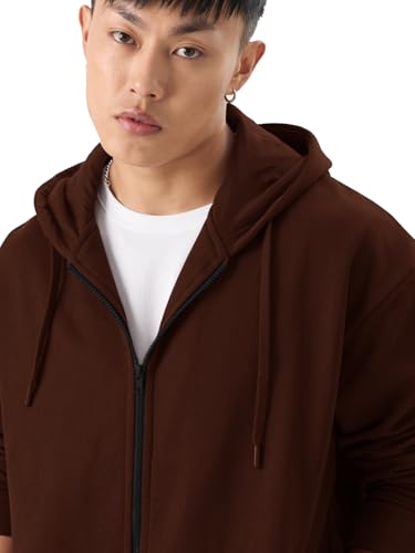 Image of LAZYCHUNKS Men's Zipper Hooded Sweatshirt | Premium Full Sleeve Hoodie Jacket with Front Zip & Pockets | Stylish Winter Wear, Warm Casual Sportswear for Men