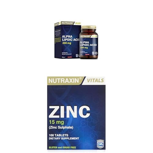 Nutraxin Alfa Lipoik Asit 200 Mg 60 Tablet + Çinko (Zinc) Takviyesi 15 Mg 100 Tablet