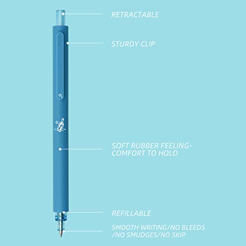 Image of KaCo Rocket Gel Pen Marine Gel Pen Pack Of 3, Black