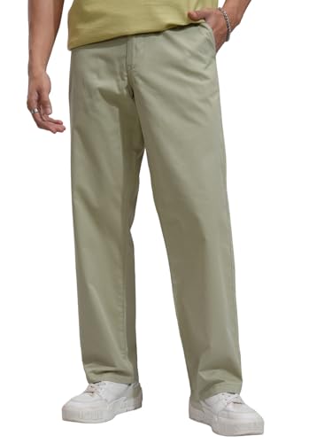 Image of Highlander Men's Carperter Fit Casual Trousers| Relaxed Fit | Perfect for Casual Outings,Travel & Work Wear | Trouser for Men