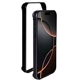 Smorniy iPhone17 用 アルミバンパー ケース [メタル+シリコン二重構造] フレーム 二重構造 レンズ保護 一体感 ストラップ穴 耐衝撃 iPhone17バンパー 超薄軽量 放熱設計 (ブラック, iphone 17)