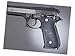 Hogue Rubber Grip Panel Set for Taurus PT-92, PT-99, PT-100, PT101, PT-92AR, Black - 99010
