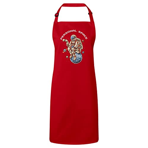 Tablier cuisine rouge humour Cosmonaute idéal pour vos barbecues