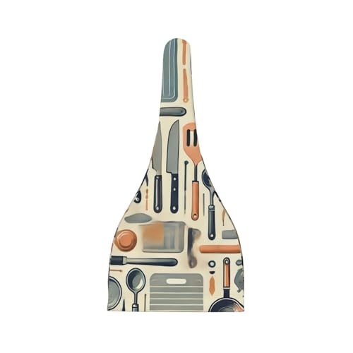 Newborn Baby Hat, Kitchen Tools Print Soft Top Knot Beanie Cap, Cute Baby Headwear for 0-6 Months Black2