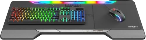 Couchmaster Lapboard³ with HORIZONLIGHT RGB Bar, Ultimate Ergonomic USB-Hub Gaming Lap Board for Couch and Bed, Large, Stable and Compatible with All Keyboards and Mice, Laptops, PCs, PS4/5, Xbox