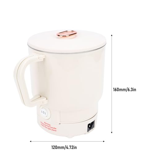 Hervidor eléctrico plegable 800ml acero inoxidable beige miniatura 7