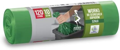 ANNA ZARADNA ST-AZ-017072 Lot de 10 sacs poubelle pour emballage et tri en verre