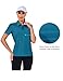 Little Donkey Andy Women's Golf Polo Shirts, Short Sleeve Zip Up Active Shirts for Tennis Workout, Ultra-Breathable UPF 50(Crystal Teal XS)