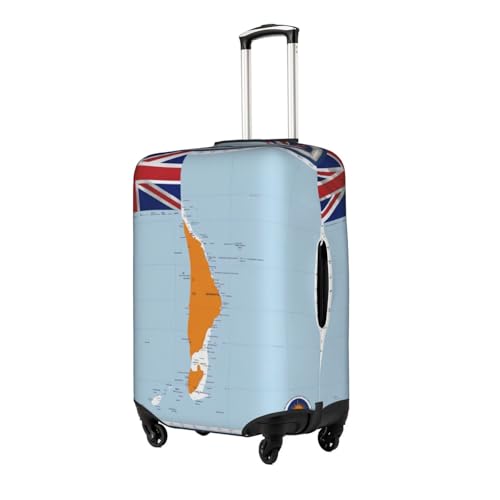 Marshall Islands Flag Map Print Travel Elastic Suitcase Luggage Baggage Cover Protector, Washable And Anti-Scratch2