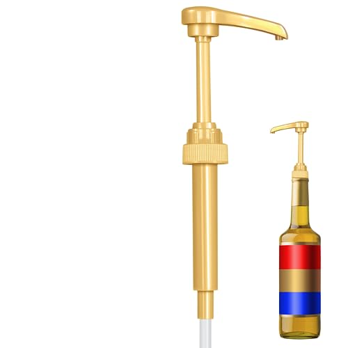 Fresh Finest Coffee Syrup Pump Dispenser, Compatible with Torani, Davinci, Jordans Skinny Syrups, Fits 25.4 Oz/750 ML Bottles, for Coffees, Teas, Snow Cones, Smoothies (1 Pack)