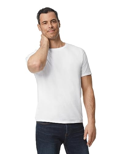 Image of Gildan Softstyle Men's Solid Modern Classic Fit T-Shirt White Small
