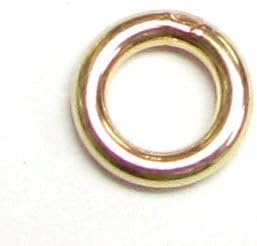 10 pcs 14k Gold Filled Round Closed Soldered Jump Rings 5mm 18ga 18 gauge Wire Connector/Findings/Yellow Gold