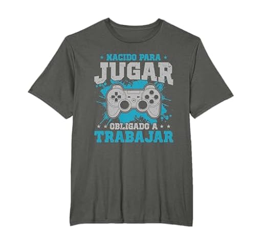 Juego Gamer Nacido para Jugar Obligado A Trabajar Videojuego Camiseta | Ya disponible en tu tienda friki favorita! En mundofriki.es!