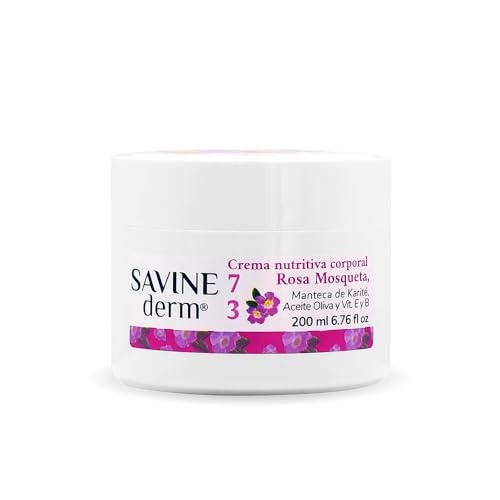 Crema Corporal Regeneradora con Rosa Mosqueta 200ml – Hidratación Profunda – Antiestrías y Antiedad – Piel Seca y Sensible – SAVINE DERM