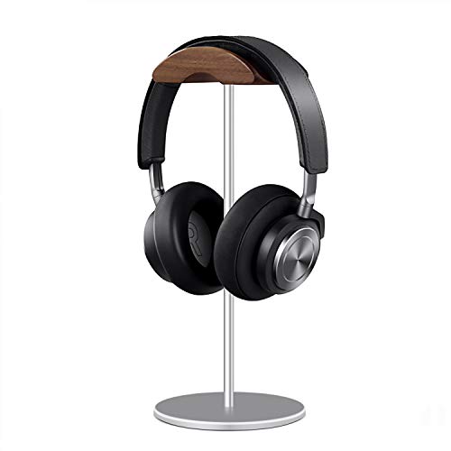 Buy 1 get 1 Headphone Stand, Walnut Wood & Aluminum Headset Stand, Nature Walnut Gaming Headset Holder with Solid Heavy Base for All Headphone Sizes (Silver) Top Brands Headphone Stand, Walnut Wood & Aluminum Headset Stand, Nature Walnut Gaming Headset Holder with Solid Heavy Base for All Headphone Sizes (Silver)