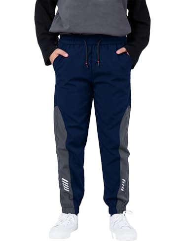 SERENYOU wasserdichte Hose Kinder Jungen Wanderhose Dünn leichte Trekkinghose Jungs Jogginghosen 158-164 Marine Größe 160