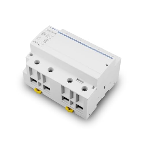 Contactor de CA doméstico 4 polos 100A 4NO interruptor modular carril DIN 230V monofásico 2