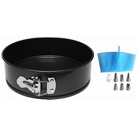 MiHerom 8 Inch Non Stick Springform Pan,Leakproof Round Cheesecake Pan,Higher Sides with Piping Set,Accessories for 6,8 Qt Pressure Cooker,Instant pot,Air Fryer,8.5 Cup Cover