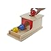 Tiger Montessori Object Permanence Box with Tray Three Balls for 6-12 Months Babies (3 Colored Wood Ball)