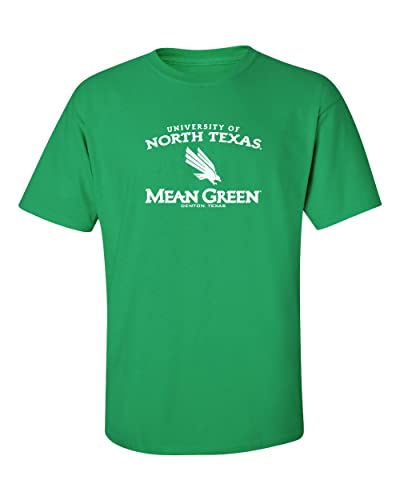 CornBorn North Texas T Shirt - UNT Tshirt - UNT Arch Primary Logo - Light Green - Small