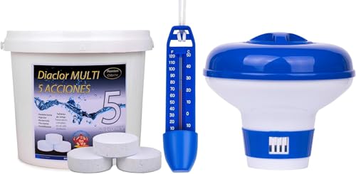 Kit de Inicio DIACLOR Multi 5 ACCIONES 200 gr 5 kg con dosificador Grande y termometro   (Kit de Inicio Grande)