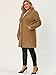 Agnes Orinda Women's Plus Size Winter Coats Elegant Notched Lapel Single Breasted Trench Coat 4X Camel