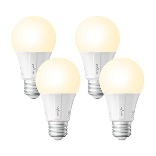Sengled Smart Light Bulbs, Zigbee Hub Required, Works with Alexa and SmartThings, Voice Control with Google Home and Echo with built-in Hub, Soft White 60W Equivalent A19 Dimmable Smart Bulbs, 4-Pack