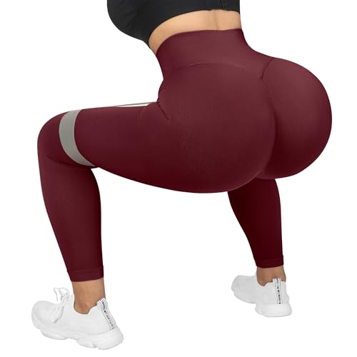 Image of MOOSLOVER Seamless Butt Lifting Workout Leggings for Women High Waist Yoga Pants Compression Contour Tights