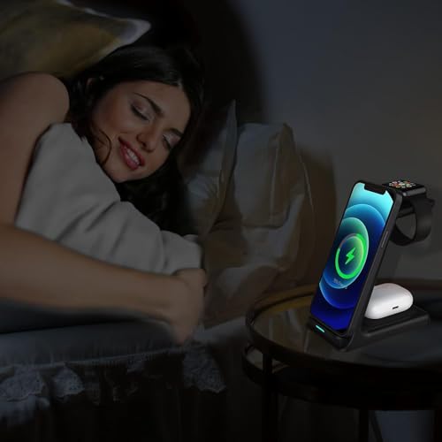 Image of 3-in-1 Wireless Charging Stand for Phone, Watch & Earbuds