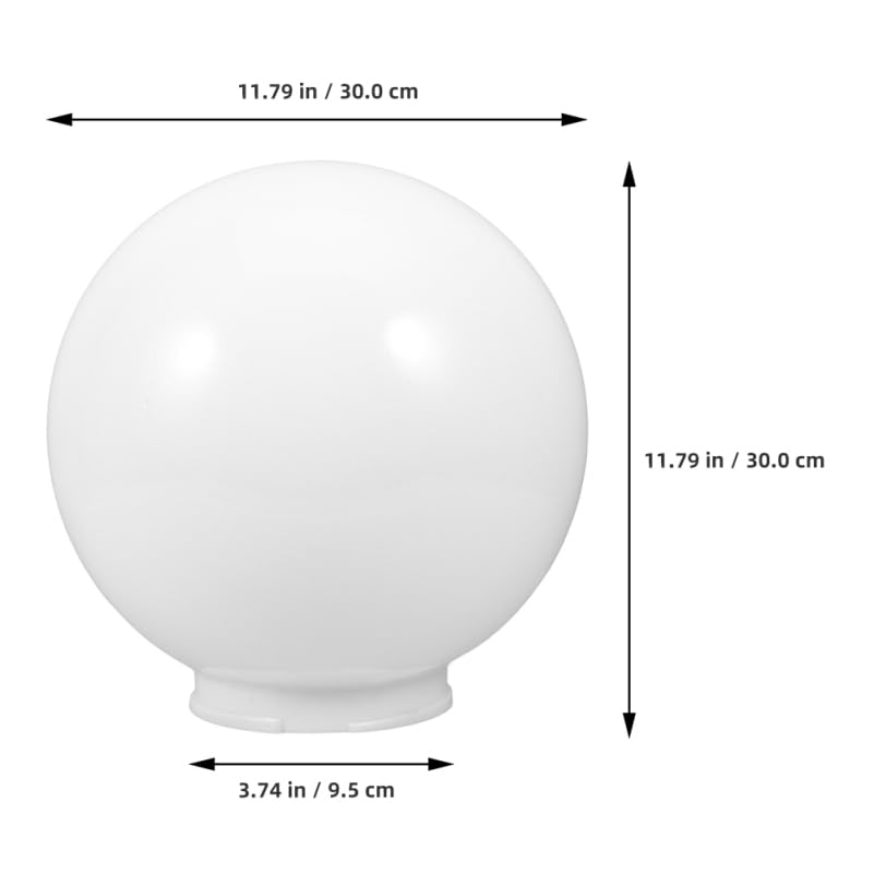 Pantalla De LáMpara AcríLica EsféRica 11.81In Cubierta De Luz De Globo Repuesto Para JardíN Exterior Y Patio DecoracióN Moderna