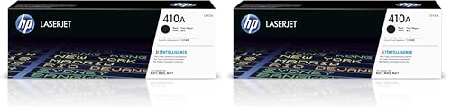 Image of HP 410A Black Toner Cartridge | Works with Color LaserJet Pro M452 Series, MFP M377, M477 Series | CF410A,(Pack of 2)