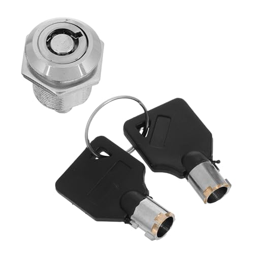 Balacoo Cerradura de Llave Tubular Fabricación de Precisión y Acceso Seguro, Incluye Dos Llaves de Metal y Plástico para Máquina Expendedora de Chicles para Gabinetes