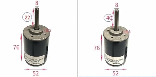 Moteur DC 220V 50W pour ponceuse à bande à arbre long 52mm