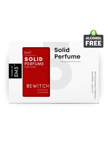 Image of EM5 Solid Perfume | Alcohol Free & Non-Greasy Cologne | Strong & Long Lasting Fragrance | 12g (Bewitch (Vanilla, Powdery, Floral, Fruity))