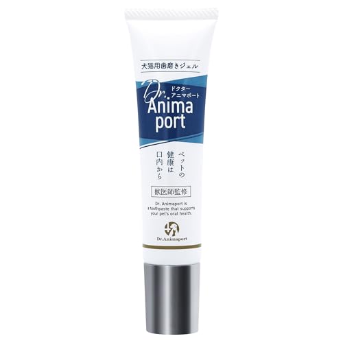 犬猫用 歯磨きジェル 30g ドクターアニマポート[獣医師 臭気判定士 W監修]|舐めるだけ ペット 猫 無香料 デンタルケア [2465]