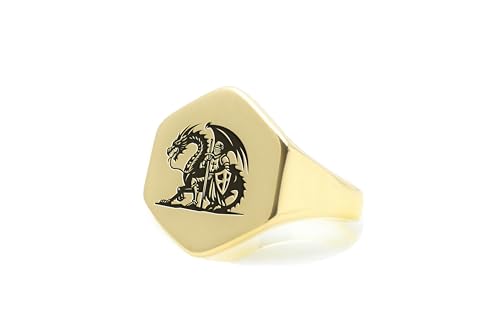 Bague chevalier or 14k : un bijou durable qui ne s'oxyde pas pour peau sensible