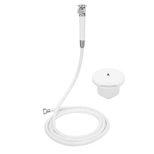 Brilluxa Cabezal De Ducha Empotrado, Ducha Portátil De Exterior Para Barco Autocaravana Yate, Rociador Con Manguera De Agua En Acero Inoxidable 316 Y PVC Prensado A Mano