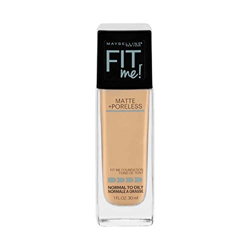 Maybelline New York Fit Me! Matte + Poreless Foundation, Classic Ivory [120] 1 oz (Pack of 2)