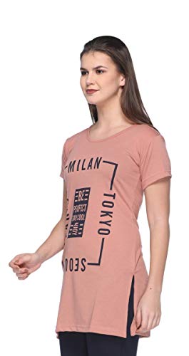 Image of IN Love Women Casual Tshirts (English Brown)(3XL)